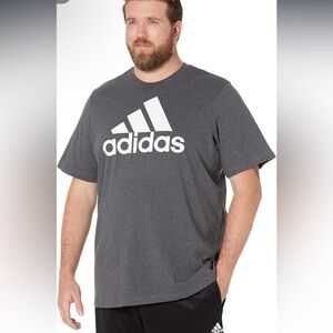 Adidas Men's dark grey heather  Tee with Logo
